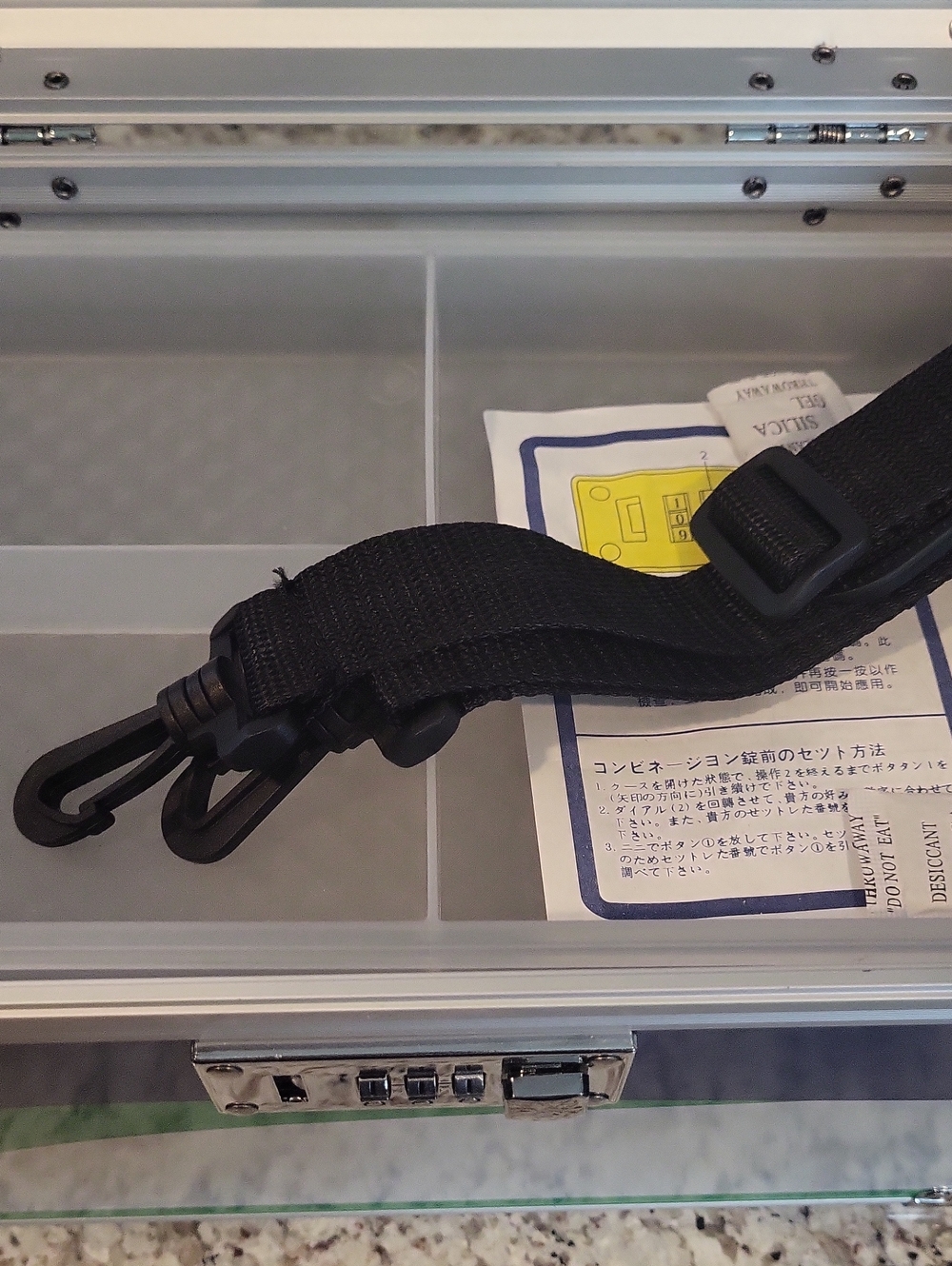 NEW Silver and Green Aluminum Storage Case with Combination Lock - Picture 5 of 6